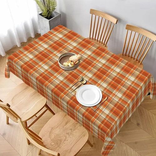 Miniatura 9 de 4th of July Tablecloth Square 60x60 Inch,Red White Buffalo Plaid Check Blue Patriotic Stars Table Cloth,Stain Resistance Polyester Independence Day