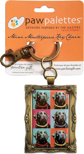 Miniatura 3 de Pavilion Gift Company Llavero de pastor alemán-Van Growl-2" x 2.75", latón