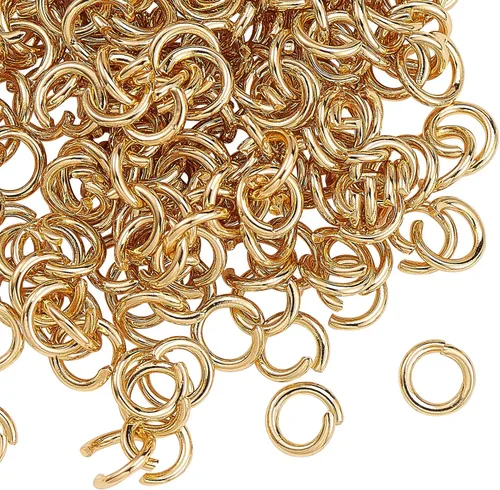 Miniatura 13 de DanLingJewelry 1000 anillos de salto abiertos de acero inoxidable 304 calibre 17 de 0.394 in para hacer joyas, conectores de joyería, encontrar