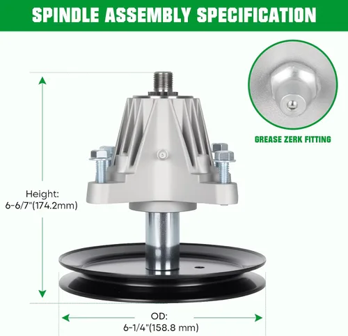 Miniatura 2 de Youxmoto 618-06989 918-06989 - Conjunto de husillo de cubierta de 46 pulgadas para Troy-Bilt, para MTD T1500 T1600 T1900 LT4600 CLT46CVT TB46 Horse