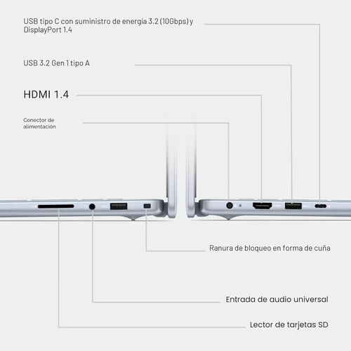 Miniatura 10 de Dell 16 portátiles DC16251-16.0 pulgadas, pantalla táctil 2K 16:10, procesador Intel Core 7 150U, 16 GB DDR5 RAM, 1 TB SSD, gráficos Intel, Windows