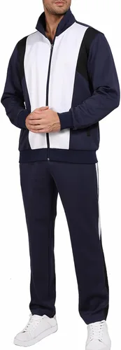 Conjunto deportivo casual de 2 piezas para hombre, conjunto deportivo con cremallera completa, trajes deportivos para correr y trotar para hombre