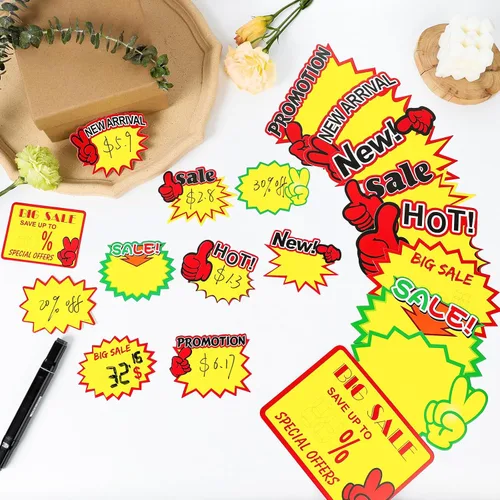 Miniatura 5 de Cartel Starburst para tienda minorista pequeño 500 piezas amarillo