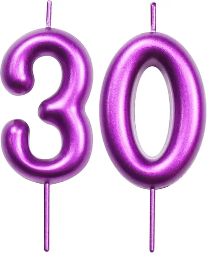 Miniatura 204 de DERVENTA Vela con números de 2.36 pulgadas, decoración perfecta para cumpleaños, brunch, postre, pastel, 1 pieza (número 0 rosa)