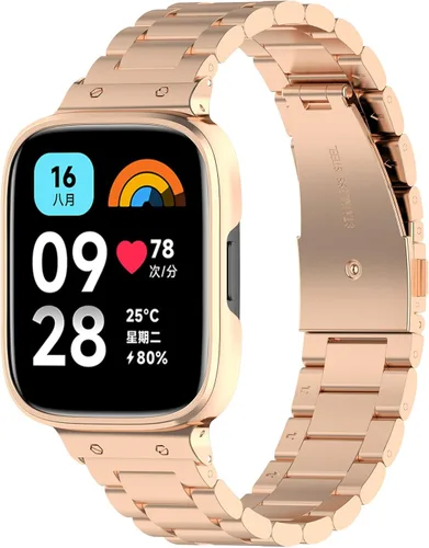 Miniatura 10 de Compatible con Redmi Watch 3 Lite/3 Active Band, bandas de metal de acero inoxidable, pulseras ajustables, accesorios de reloj inteligente