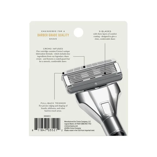 Miniatura 6 de Cremo Recambios de maquinilla de afeitar para hombres, asombrosamente superiores para hombres, compatibles con maquinillas de afeitar Cremo Razors