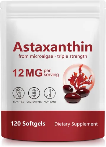 Suplementos de Astaxantina, Apoyan la salud de los ojos, articulaciones, circulación interna y piel, Suplementos antioxidantes de astaxantina (1