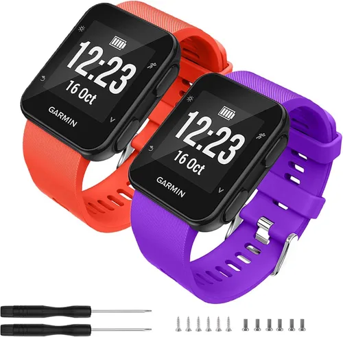 Miniatura 33 de GVFM banda compatible con Garmin Forerunner 35, silicona suave correa de repuesto para reloj inteligente Garmin Forerunner 35, se ajusta a muñeca