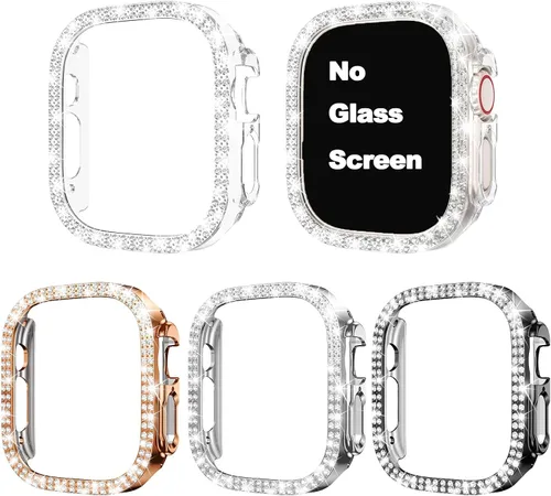 Miniatura 9 de Goton Paquete de 4 Fundas con Diamantes de Imitación para Apple Watch, Protector de 38mm para Series 3/2/1, Funda con Diamantes de Imitación