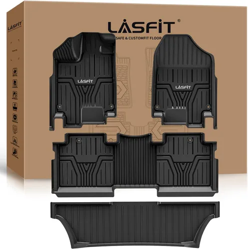 Miniatura 12 de LASFIT Alfombrillas y forro de carga para Honda CR-V 2026 2025 2024 2023 (gasolina e híbrida y e:FCEV), tapete TPE para maletero de coche para todo