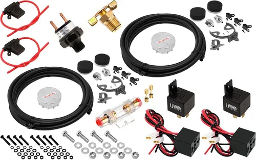 Miniatura 9 de Vixen Air Kit de suspensión para camión, bolsa de coche, paseo aéreo/resorte. Sistema a bordo - Compresor dual de 200 psi, tanque de 4 galones. Para