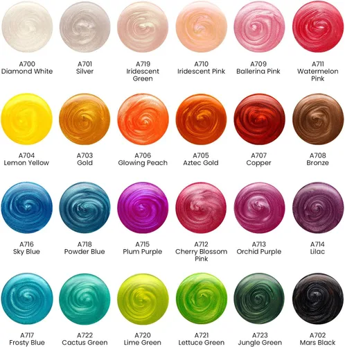 Miniatura 2 de ARTEZA Juego de Pintura de Acuarela Metálica de 24 Colores, Acuarelas Brillantes en Medias Pastillas con Pincel de Agua y Caja de Hojalata, Pinturas