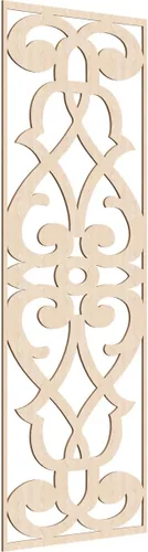Miniatura 95 de 9 3/8"W x 24 3/8"H x 1/4"T Bellaire Decorativos Paneles de pared de madera calado, abedul