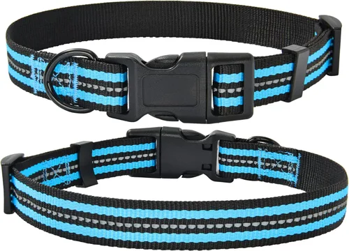 Miniatura 14 de Mile High Life Collar para perro Collares reflectantes de nailon para perros Collares ligeros para cachorros Collares rosados para perros 3
