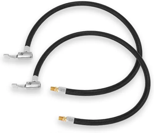 Miniatura 7 de X AUTOHAUX Válvula de neumático de coche de 7.9 in conectar tubo de aire Chuck inflador compresor bomba extensión manguera adaptador 2 unids