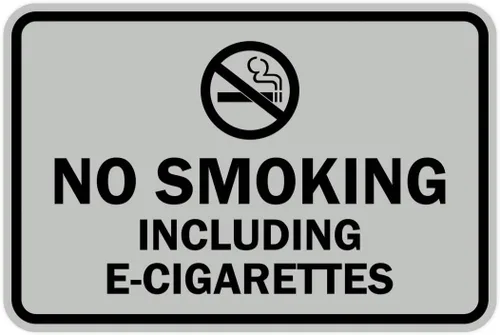 Miniatura 21 de Signs ByLITA Clásico enmarcado no fumar incluyendo cigarrillos electrónicos (oro negro) - mediano Negro Oro
