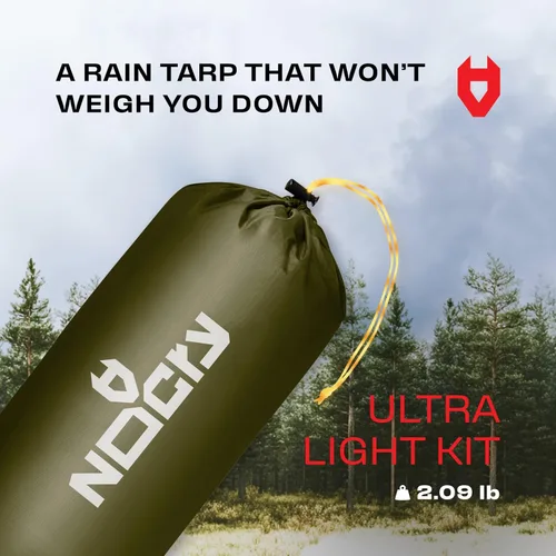 Miniatura 7 de Rain Fly EVOLUTION - Cubierta impermeable para hamaca o para tienda de campaña o acampada de 12 x 10 o 10 x 10, con brazalete de supervivencia