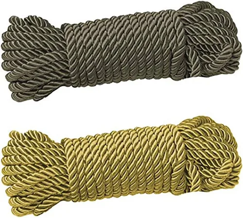 Miniatura 11 de Cuerda de seda suave trenzada sólida, 32.8 ft, duradera y fuerte, cuerda multiusos para hilo (marrón)