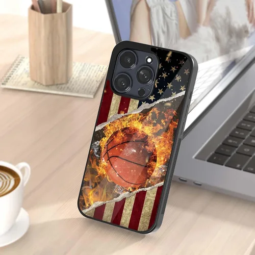 Miniatura 4 de Fundas deportivas para teléfono, diseño retro de bandera contra fuego para iPhone 6 7 8 11 12 13 14 15 16 17 Pro Max Plus Mini Xr Xs para Samsung
