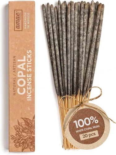 Auténticas varillas de incienso 100% de copal blanco, resina maya gruesa y natural para prácticas espirituales, meditación, yoga, limpieza,