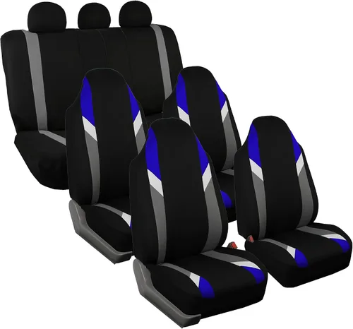 FH Group Tres filas de 7 plazas, fundas de asiento de automóviles modernistas de alta calidad que se adaptan a la mayoría de automóviles, camiones,