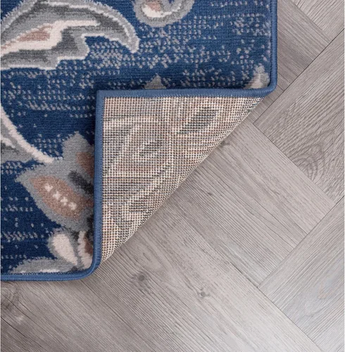 Miniatura 6 de Alfombra redonda moderna azul marino de 8 pies – Alfombra de área – Alfombra interior para sala de estar, comedor, alfombra de dormitorio, alfombra