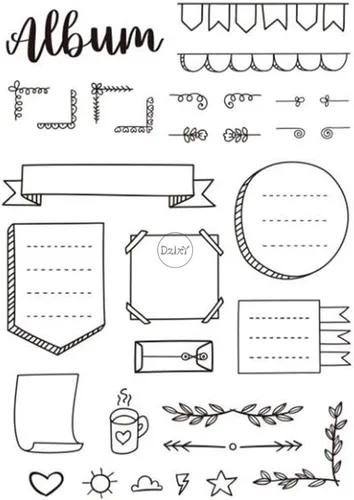DzIxY Sellos transparentes con letras de encaje para hacer tarjetas, álbumes de recortes, manualidades, bolsillos de almacenamiento, suministros de