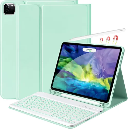 Miniatura 12 de besky Funda de teclado para iPad Air de 11 pulgadas con teclado M3/M2 (2025/2024) y serie Air (6ª/5ª/4ª generación), para iPad Pro 11
