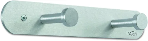 Miniatura 4 de Safco Perchero de pared con cabeza de clavo, dos ganchos, metal, aluminio satinado (4200)