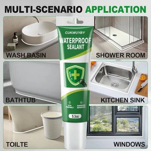 Miniatura 2 de Calafateo de silicona de 15.9 onzas (paquete de 3 unidades de 5.3 onzas), sellador de silicona impermeable para cocina, baño, adherencia más fuerte