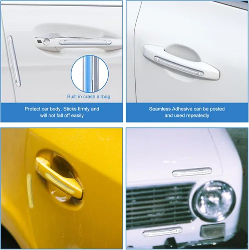 Miniatura 5 de Tallew Protector de pared de silicona transparente para puerta de gabinete, protector de pared para automóvil, adhesivo anticolisión, protectores