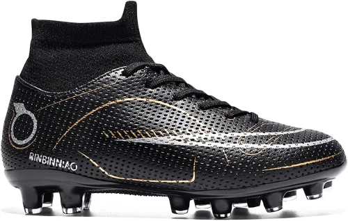 Miniatura 6 de Tacos de fútbol para niños y niñas, zapatos de entrenamiento de fútbol para exteriores e interiores, zapatos de césped atlético