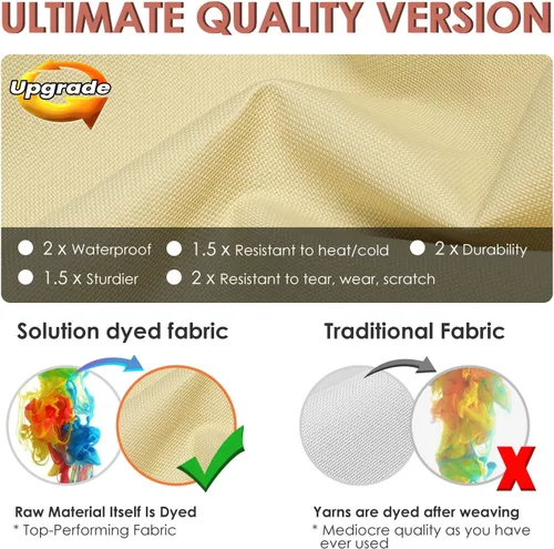 Miniatura 2 de Fundas impermeables para muebles de patio para mesa y sillas, juego de muebles de exterior, antidecoloración, resistente al desgarro/agua, 110