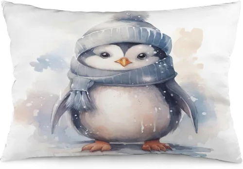 Miniatura 17 de Fundas de almohada de primavera con bonitos muñecos de nieve, fundas de almohada rústicas para vacaciones, funda de almohada tamaño Queen