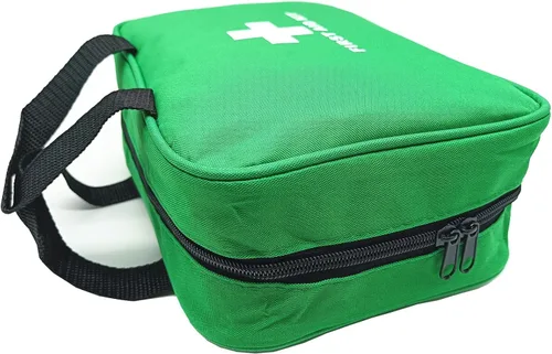 Miniatura 7 de Bolsa de primeros auxilios roja vacía de rescate de viaje para primeros auxilios, bolsa de emergencia para automóvil, hogar, oficina, cocina, Verde