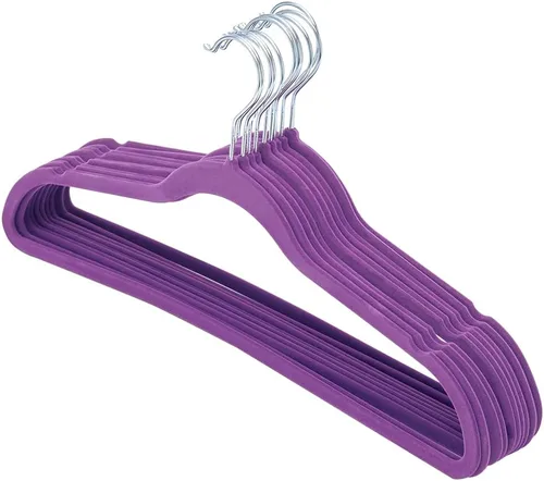 Miniatura 20 de Perchas de terciopelo, 10 unidades (8 colores)