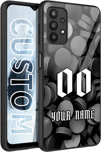Miniatura 18 de Personalized Ice Hockey vs Name Number US Flag Decor Rubber Cover Phone Case for Galaxy America Fire