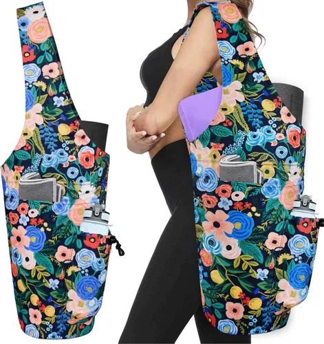 Miniatura 20 de Bolsa para Esterilla de Yoga - Bolsa Transportadora Tipo Tote Larga de Gran Apertura para Esterilla de Yoga con Bolsillo Impermeable con Cremallera
