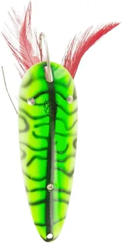 Miniatura 13 de Dardevle Dardevlet Weedless Nickel Back 3/4 oz Fishing Spoons Rojo/Blanco