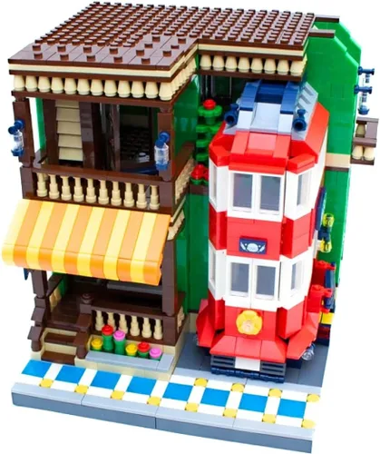 Miniatura 3 de General Jim's Modular City Creator Barbacoa Restaurante Arquitectura Bloques de Construcción Juego de Ladrillos Kit de Construcción - 1922pcs