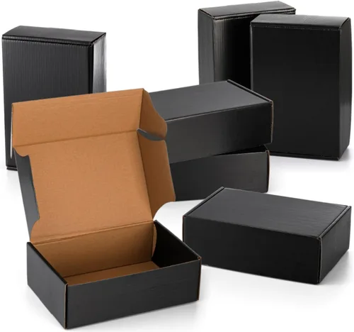 Miniatura 4 de Dicunoy Paquete de 30 cajas de cartón, cajas de envío pequeñas de 9 x 6 x 3 pulgadas, caja de cartón corrugado negro para enviar por correo, cajas