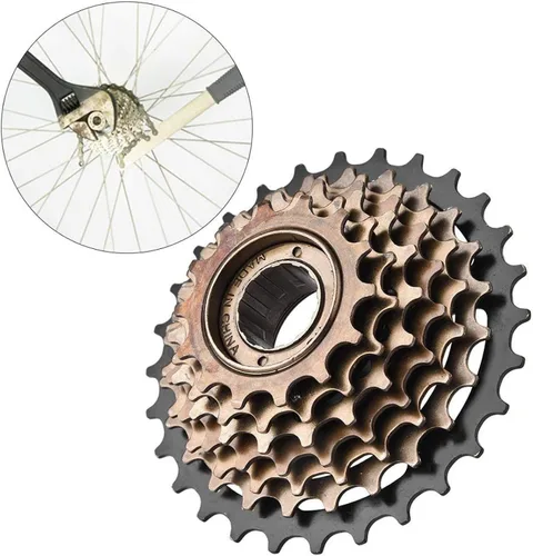 Miniatura 3 de Yosoo Rueda libre, casete de 7 velocidades, atornillado, acero, componente de bicicleta