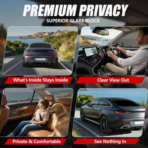 Miniatura 6 de Vepagoo 3% VLT - Tinte para ventana de automóvil, (20 pulgadas x 20 pies), opaco para ventanas laterales, máxima privacidad y rechazo de calor