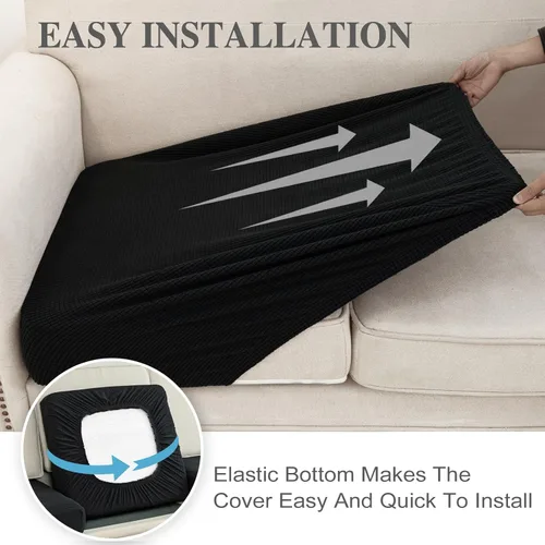 Miniatura 5 de LA MEACK - Fundas para cojines de sofá, funda para cojín de asiento, funda elástica para sofá, fundas separadas para sofá seccional, protector