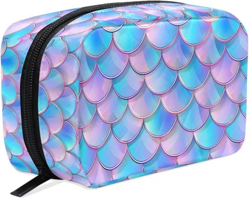 Miniatura 30 de MNSRUU Pequeña bolsa de cosméticos para niñas y mujeres, de viaje, con estampado de leopardo colorido, organizador de artículos de tocador