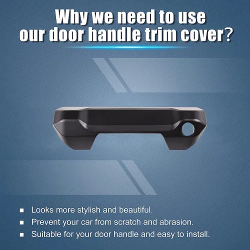 Miniatura 8 de HAPPYHORSE Funda para manija de puerta trasera de automóvil compatible con Toyota @Tundra 2022-2024 para puerta trasera de automóvil, cubierta