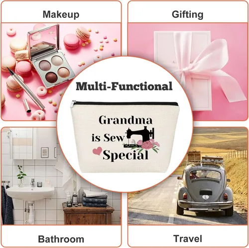 Miniatura 7 de Regalo para el día de la madre para mujeres, regalo de abuela, bolsa de maquillaje de costura, regalos para amantes de la costura, bolsa