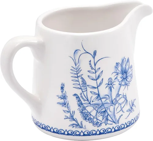 Miniatura 4 de Bico Blue Garden Toile De Jouy - Juego de azucarero y cremera de cerámica, azucarero con tapa, lindo recipiente para barra de café, accesorios