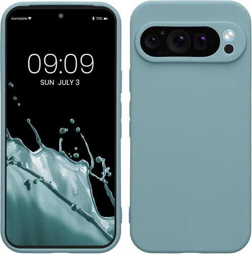 Miniatura 48 de kwmobile Funda compatible con Google Pixel 9 Pro - Funda protectora delgada de TPU para teléfono - Acabado mate suave - Negro mate