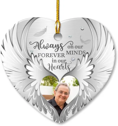 Miniatura 15 de Adorno conmemorativo personalizado de foto personalizado Cardinal de acrílico para regalo conmemorativo de condolencia de ser querido, recuerdo